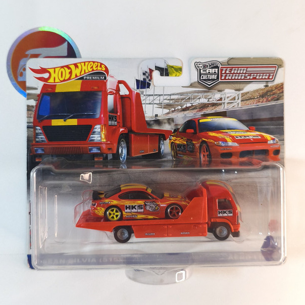 Hot Wheels Team Transport Nissan Silvia S15 HKS X Aero Lift HKS Premium - Hotwheels