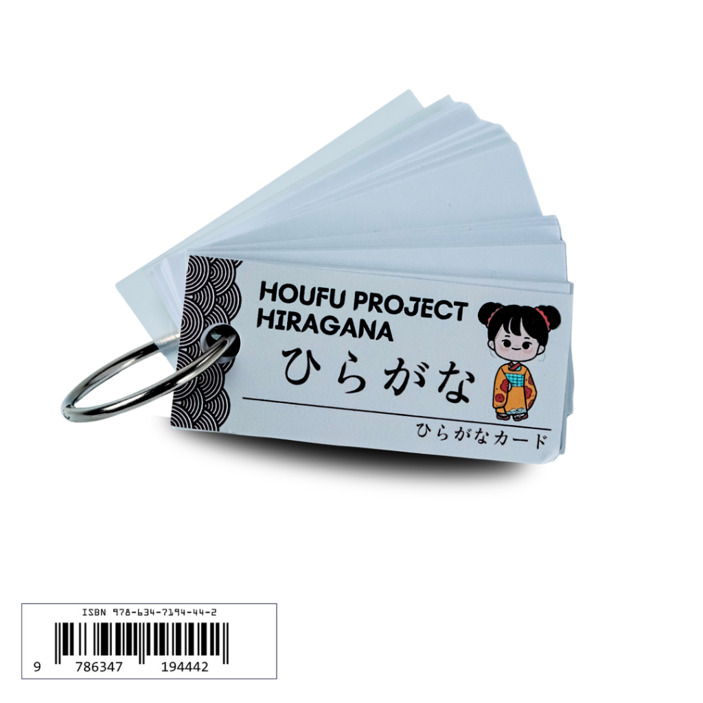 FLASH CARD HIRAGANA BAHASA JEPANG (104 huruf) huruf dasar bahasa jepang hiragana