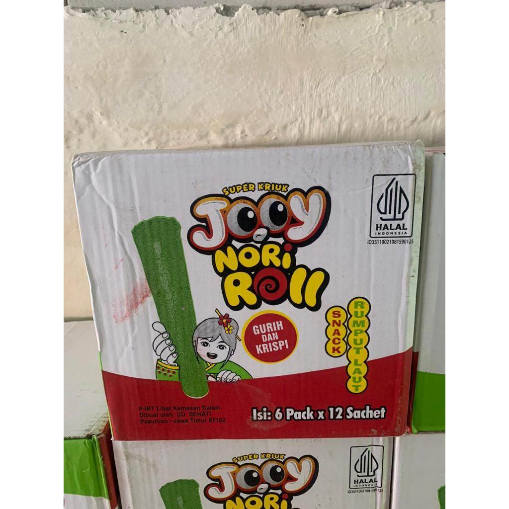 1 DUS JOOY NORI ROLL SNACK RUMPUT LAUT ISI 6 PACK