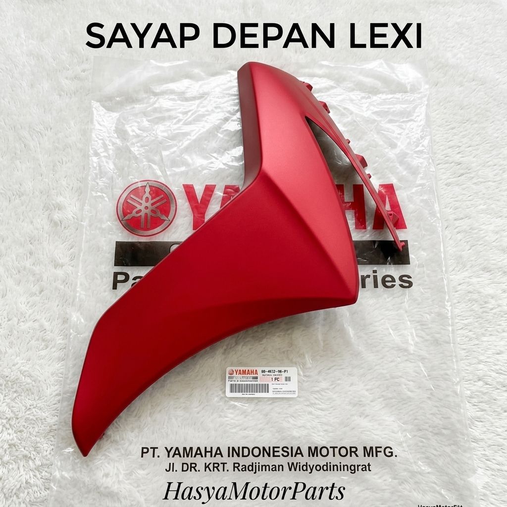Sayap Sayap Samping Body Depan Lexi 125 Merah Doff Original Resmi Yamaha