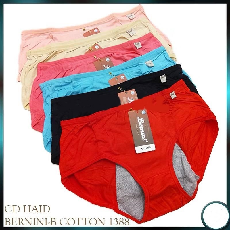 CD HAID BERNINI PREMIUM - CELANA DALAM WANITA 95% KATUN - Uk M L XL CD HAID BERNINI-1388