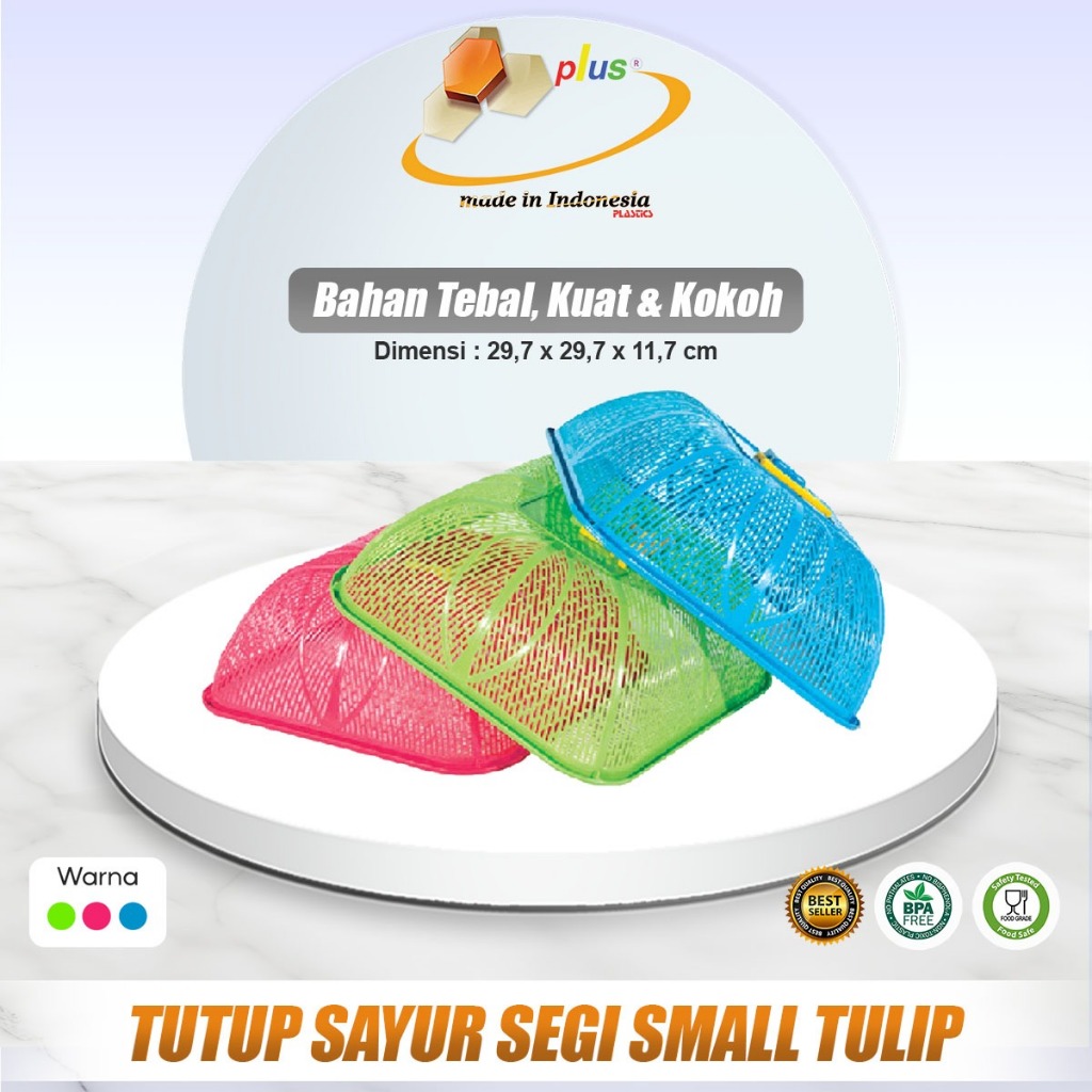 (6 PCS) TUTUP SAYUR SEGI SMALL TULIP / TUTUP SAYUR PLASTIK / TUTUP SAYUR RUMAHAN / TUTUP SAYUR EKONO