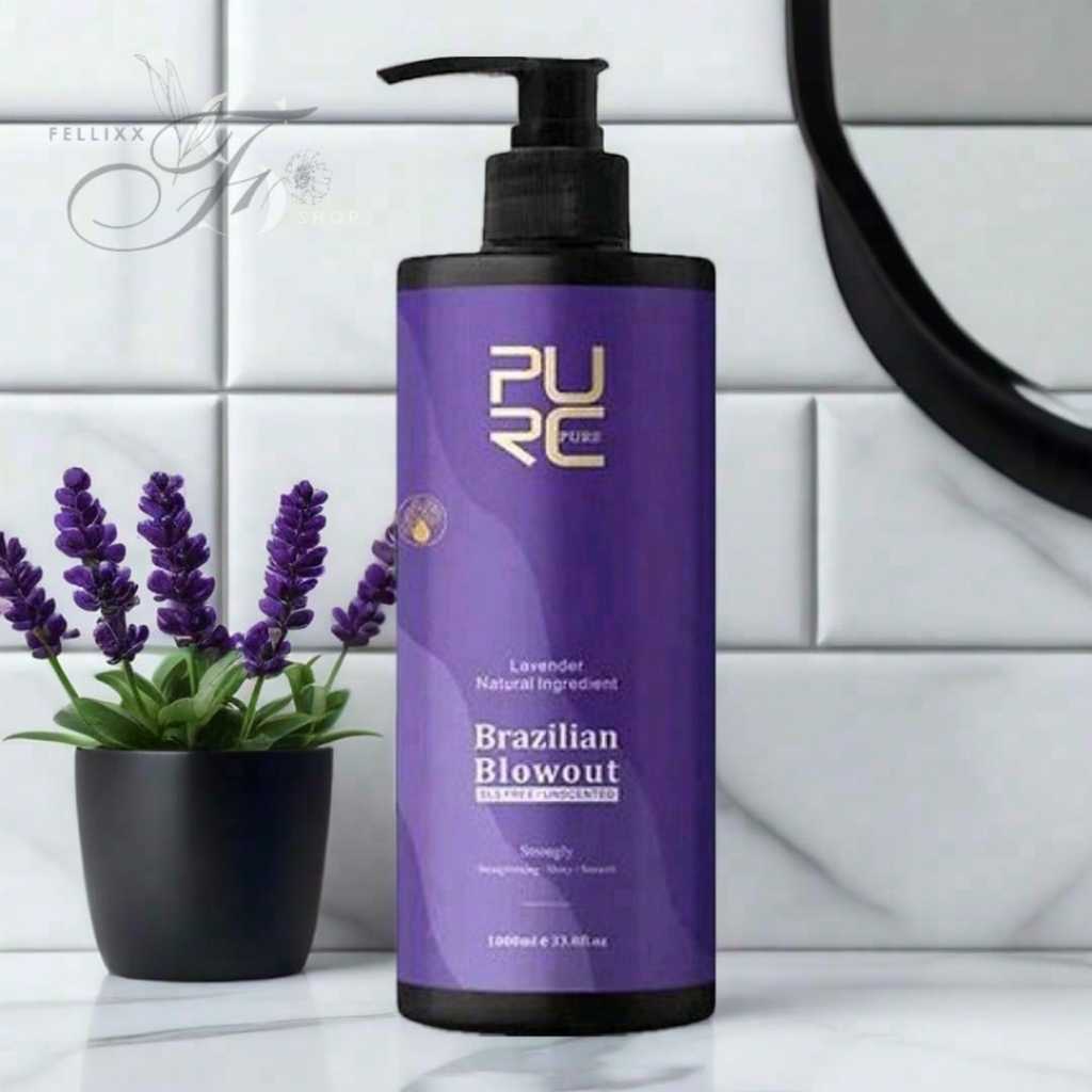 Pelurus Rambut PURC Aroma Lavender Brazilian 12% Keratin Treatment Smoothing PURE 200ml-1000ml FS