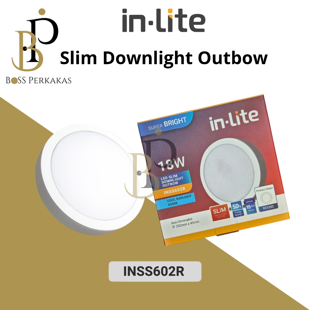 Inlite Slim Downlight Outbow INSS602R 7-18 Watt // Slim Downlight Outbow Inlite INSS602R