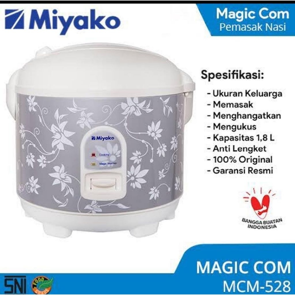 Magic Com Miyako 528 Kapasitas 1,8Liter