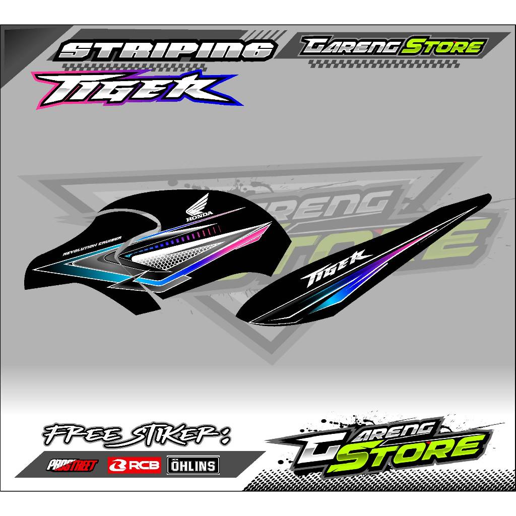 STRIPING VARIASI HONDA TIGER REVO / STICKER LIST VARIASI MOTOR HONDA TIGER REVO