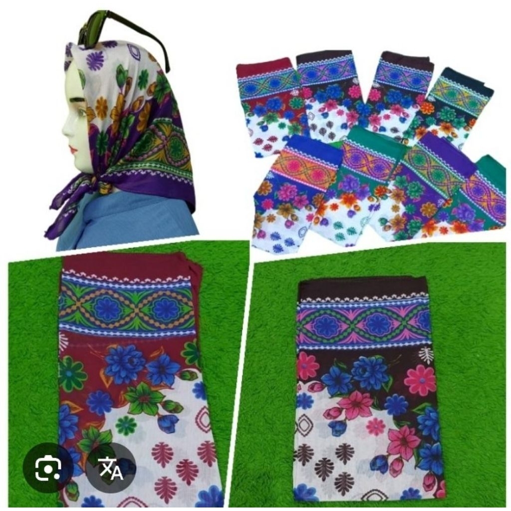 kerudung cts untuk nenek/ kerudung segi empat ukuran 70x70