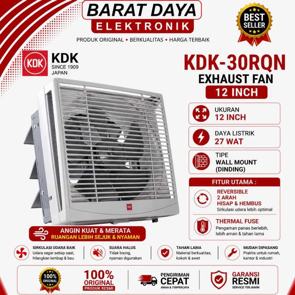 KDK 30 RQN Exhaust Fan [12 Inch]