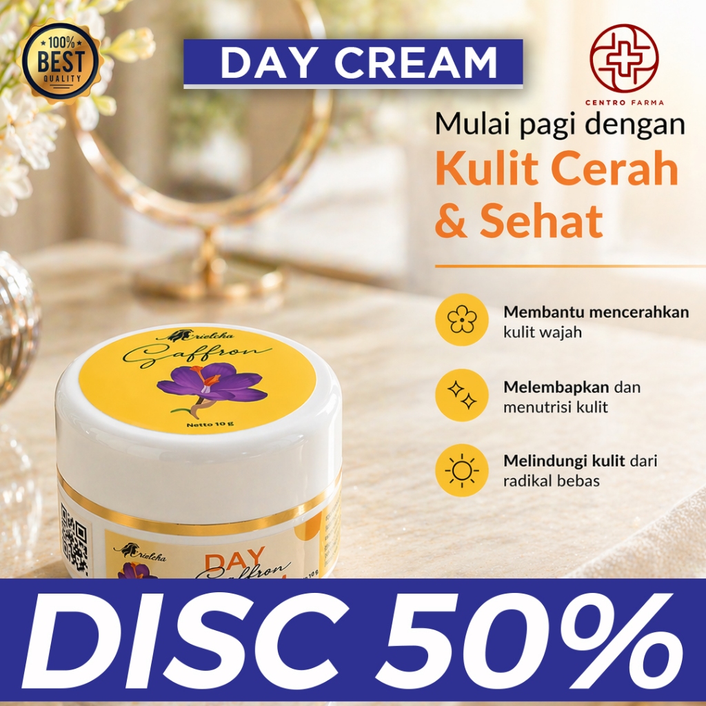 CREAM SAFFRON Original 100% BPOM Mencerahkan Kulit Niacinamide