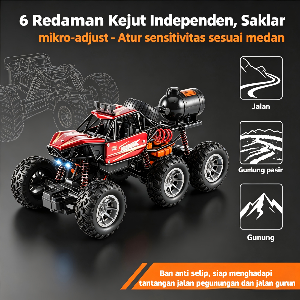 YOYOTOY Mobil Remote Control Alloy Mobil RC Offroad Besar 4WD Climbing Car With Lampu