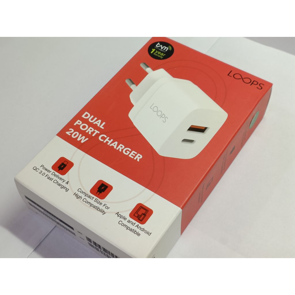 LOOPS DUAL PORT CHARGER 20W
