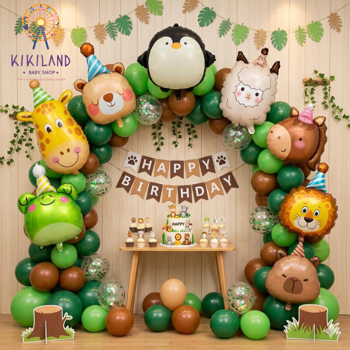 BALON FOIL DEKORASI ULANG TAHUN ANIMAL FACE