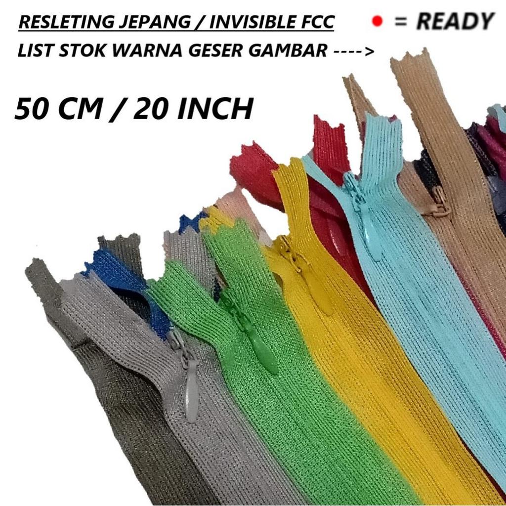 Isi 1 lusin 20 inch - Resleting Jepang - Sleting Jepang 20 inch - 50 cm