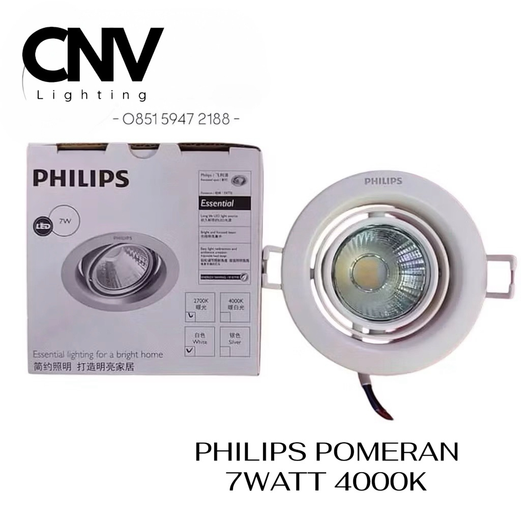 PHILIPS POMERON 59776 7W SPOT LIGHT LAMPU LED 4000K
