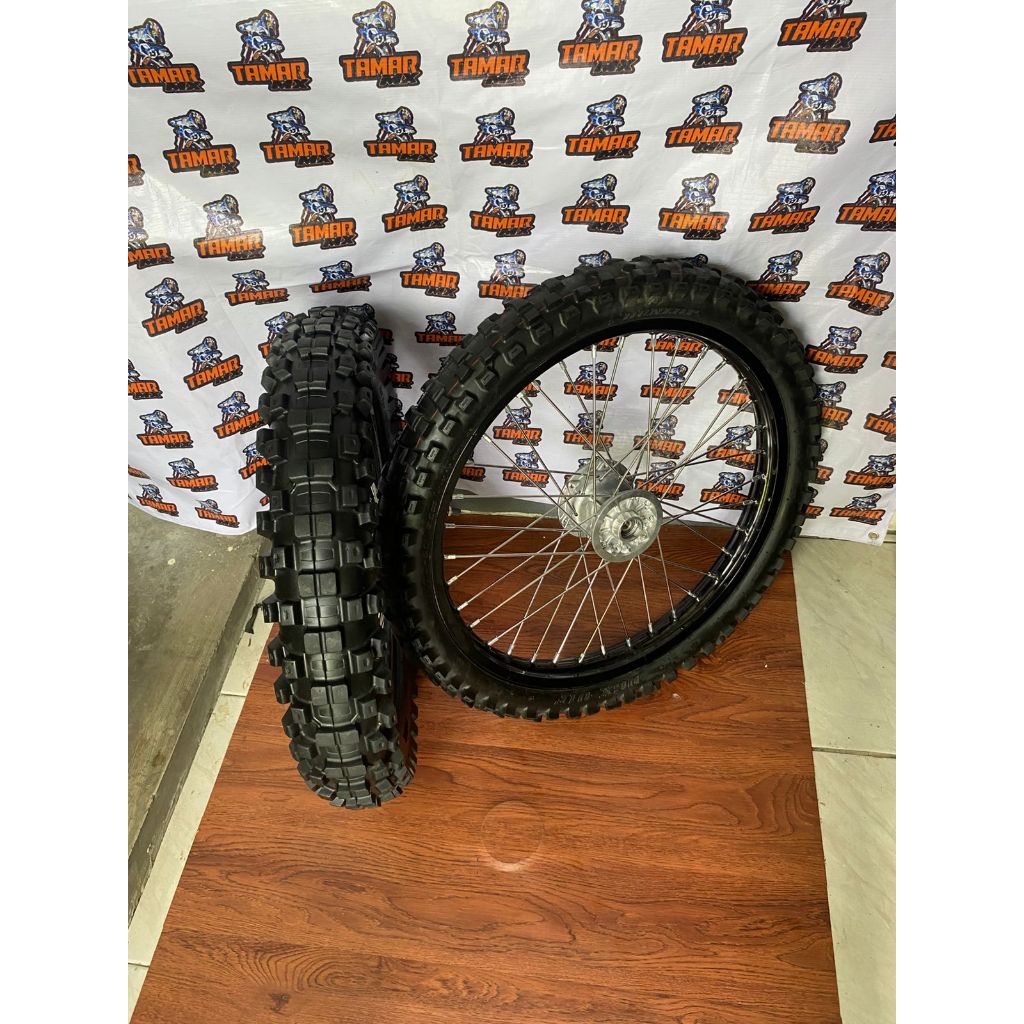 Velg Trabas KLX Tromol Supercopy Ring 18/21 Wheelset Offroad KLX 150 Series Velg Takasago Excel Asia