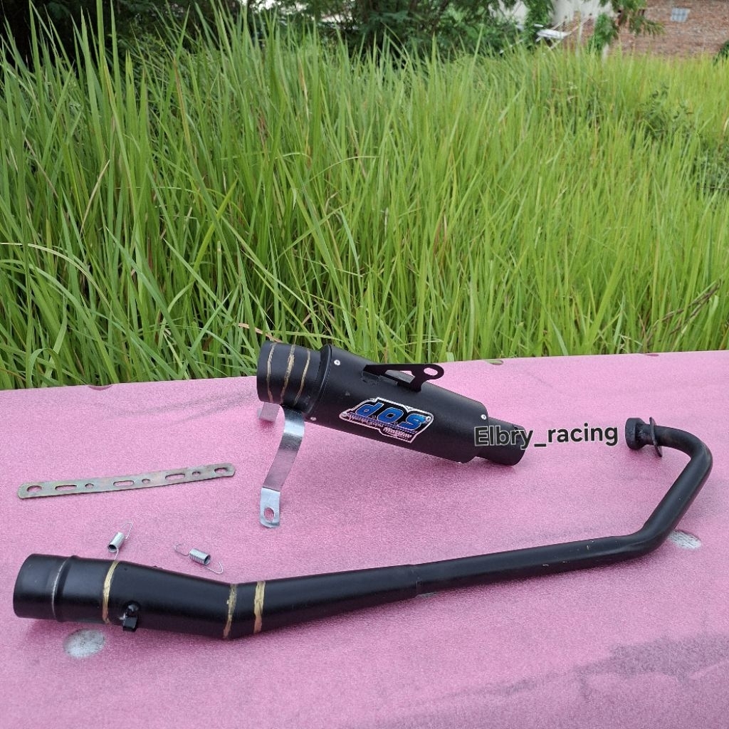Knalpot racing DOS FULL HITAM Jupiter mx old,Jupiter mx 135 new,satria fu 150