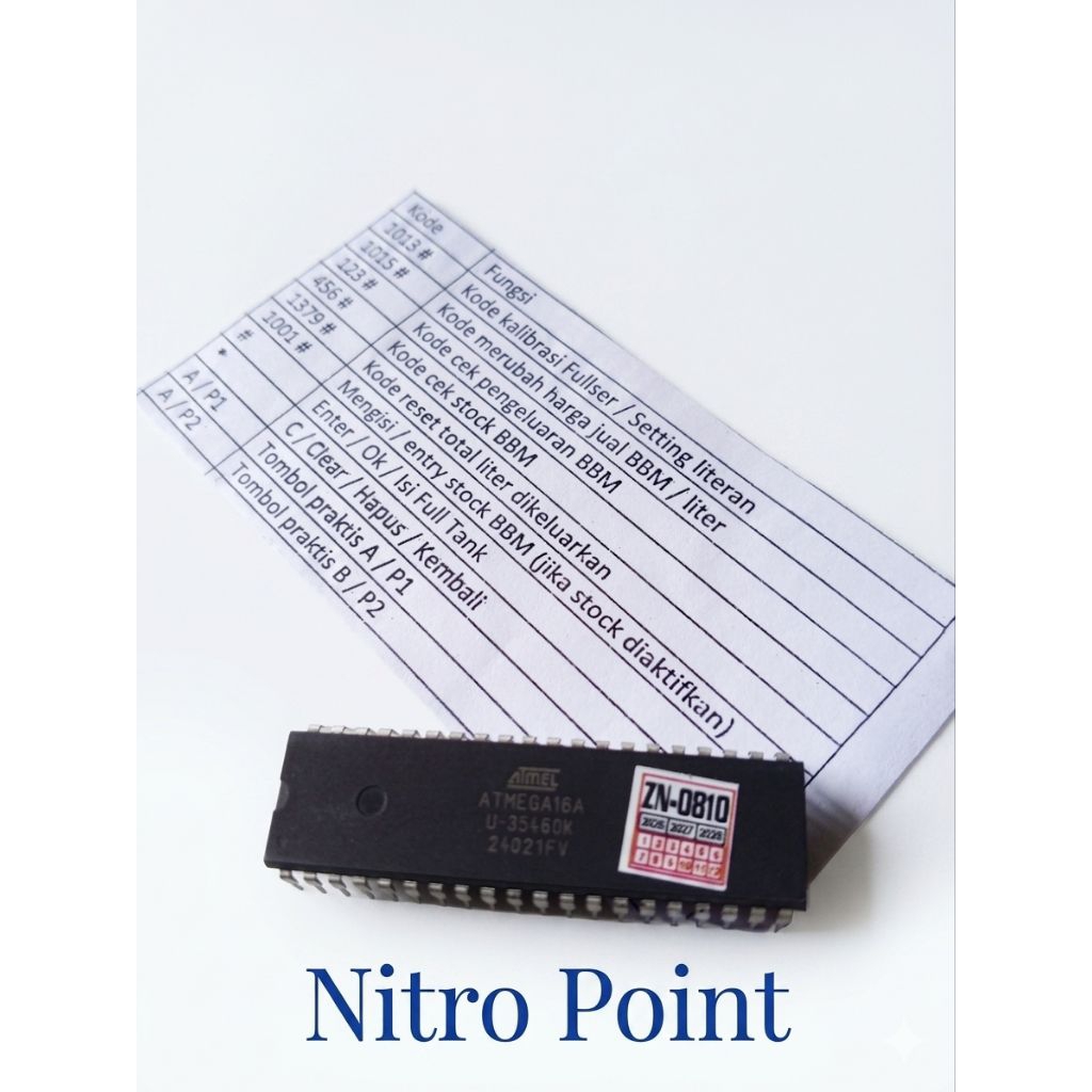 ORIGINAL IC PROGRAM POM MINI ATMEL ATMEGA 16A SUDAH ISI PROGRAM IC CPU PERTAMINI DIGITAL