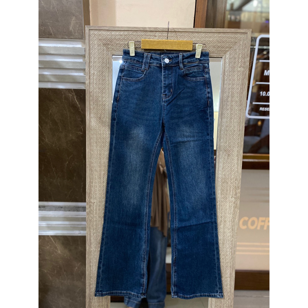 celana jeans wanita cutbray korea style
