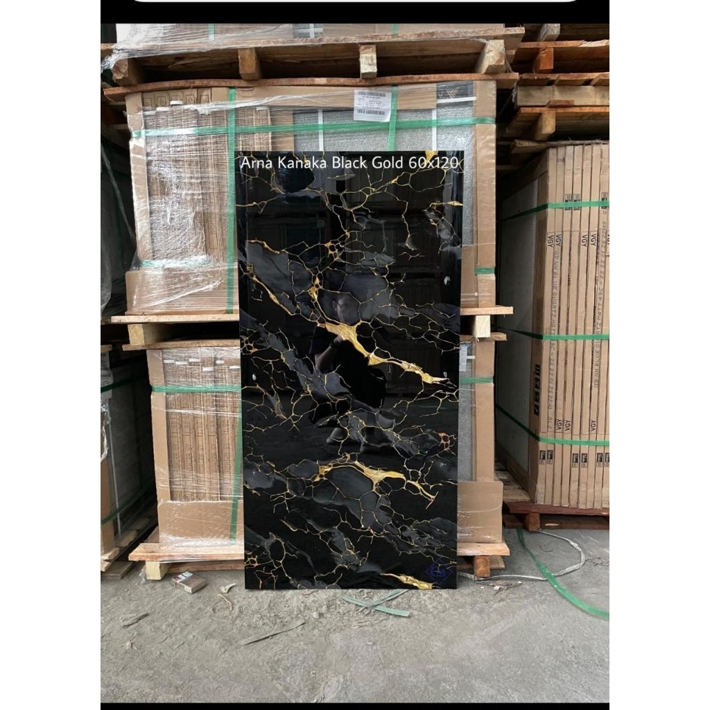Granit lantai 60x120.Kanaka Black Gold/Arna