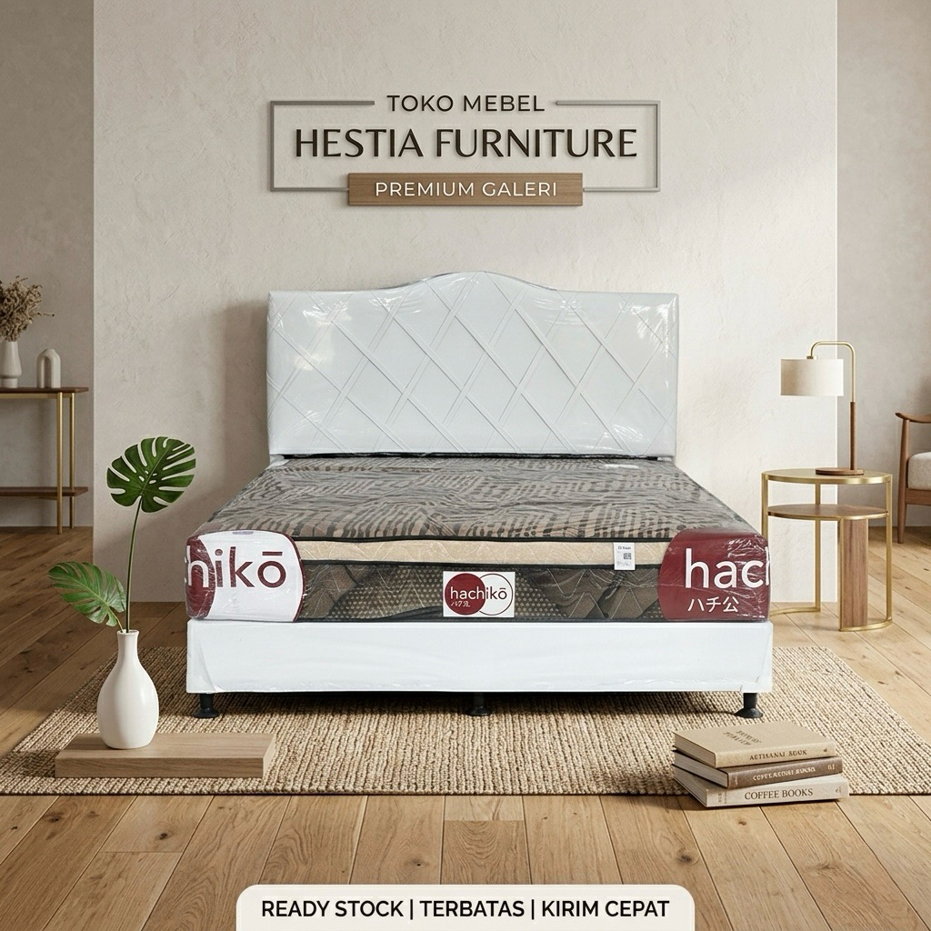 [READY STOCK] Kasur Springbed Hachiko Plushtop – Matras Premium Berkelas - Hestia Furniture