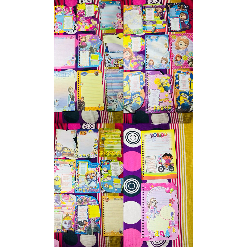 [ harga perlembar ] Kertas Binder A5 Karakter Series | Kertas File A5 | Limited Edition