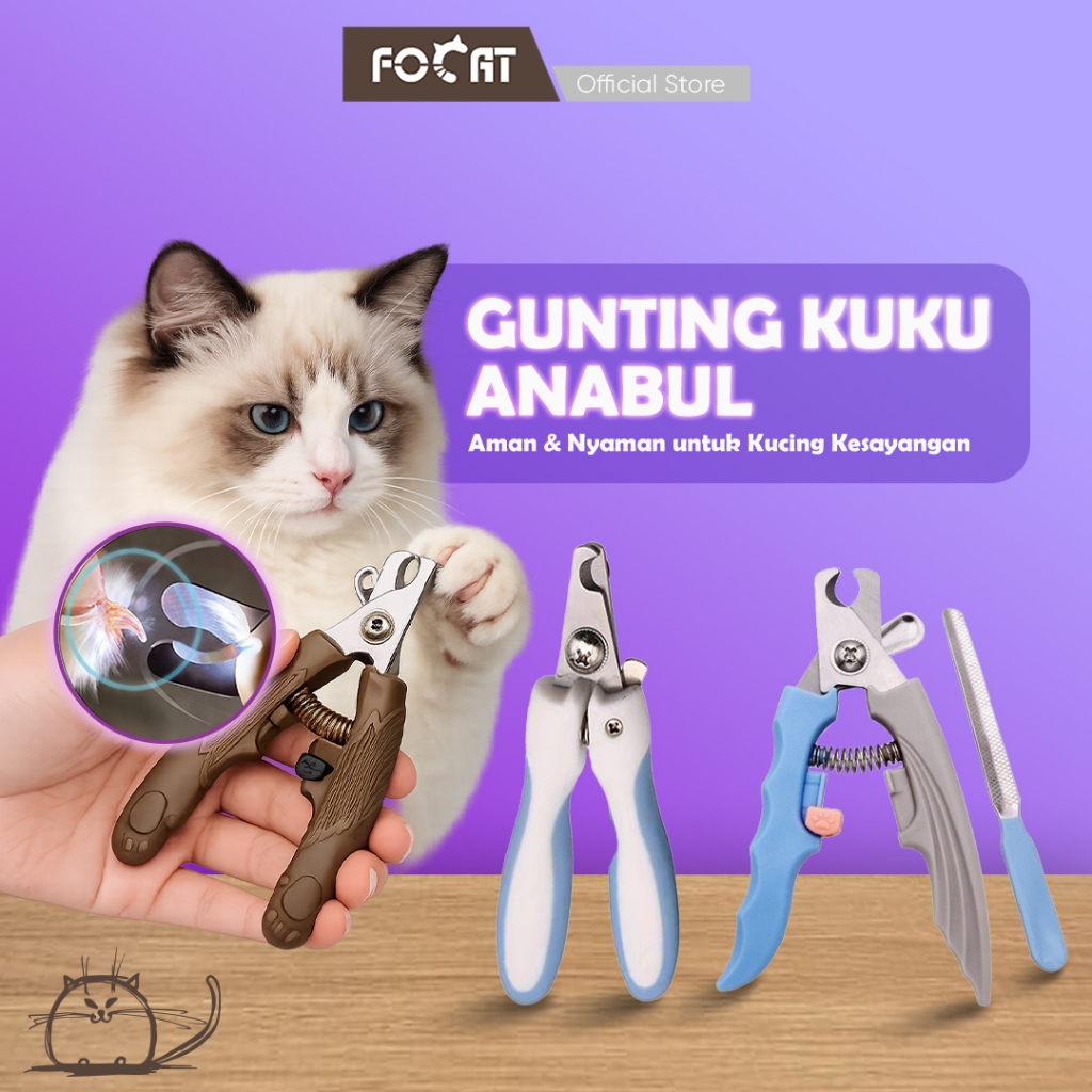FOCAT Gunting Kuku Anjing Kucing F29/F31/F41A Pet Nail Clipper Hewan Peliharaan/Gunting Kuku Anabul
