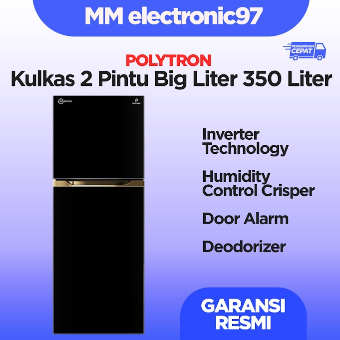 Kulkas Polytron 2 pintu inverter PRM-491X Big Jumbo inverter