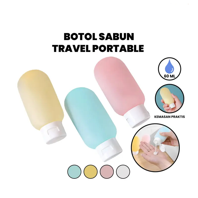 Botol Travel Portable Tempat Sabun Cair Botol Sabun Lotion