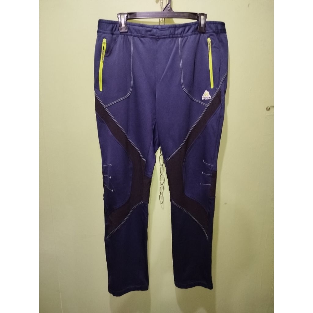 CELANA OUTDOOR MOUNTAIN GEAR SOFTSEL POLAR BIRU NAVY PINGGANG KARET