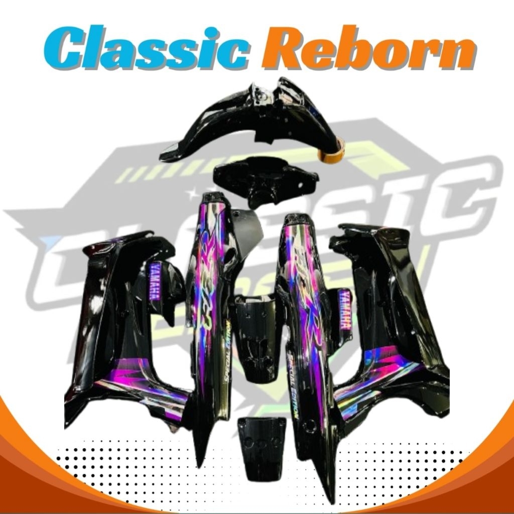 Cover Body Set Bodi Fullset Halus Yamaha FizR FisR Model Special Edition Warna Full Hitam Plus Set S