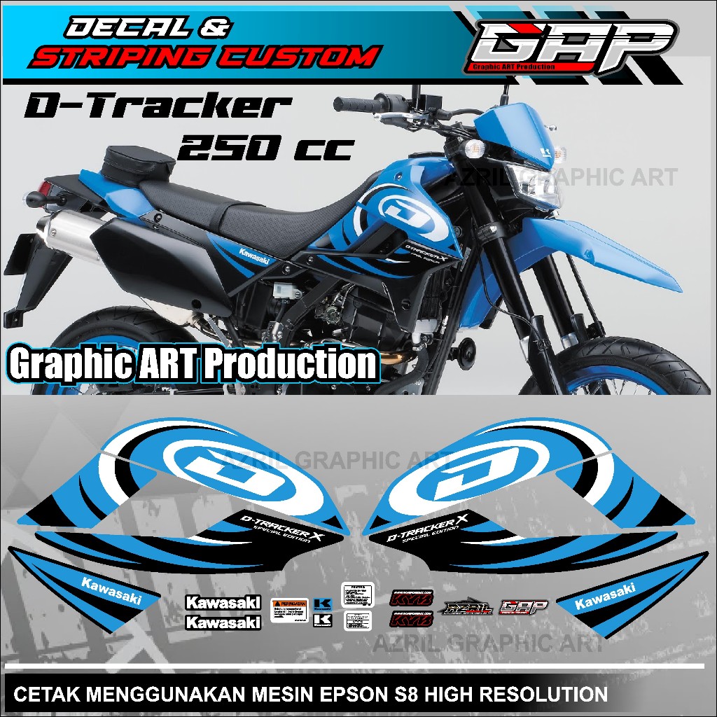 Striping decal  Dtracker 250 cc SE 2018 copy original