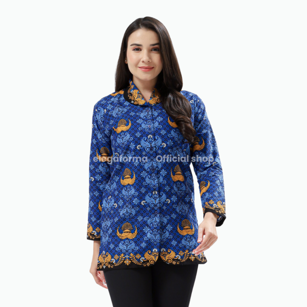 Batik Korpri Kerah Hitam Full Furing Premium Baju ASN PNS Pria Wanita Terbaru 2026