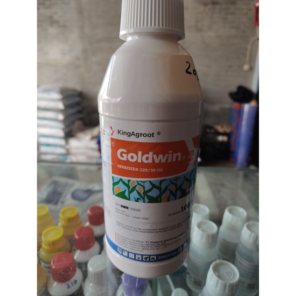 Herbisida Selektif Jagung GOLDWIN 220/300D 1Liter -Herbisida Semua Jenis rumput Tanaman Jagung