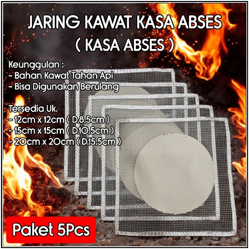 KASA ABSES ( KASA ASBES ) / JARING KASA ABSES / JARING BUNSEN / JARING ALAS PEMBAKAR LABORATORIUM ( 
