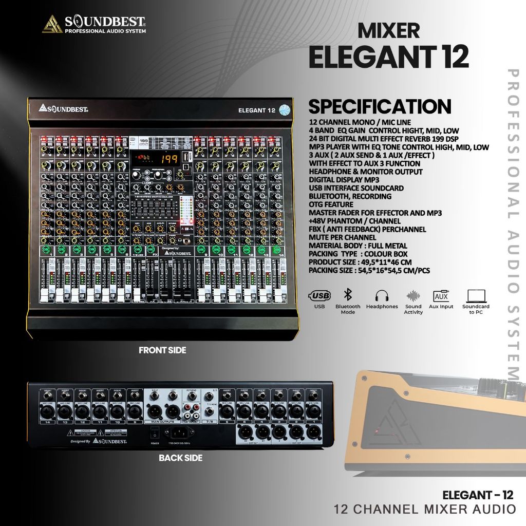 Mixer Soundbest ELEGANT 4 / 6 / 8 / 12 Canel komplit kompresor