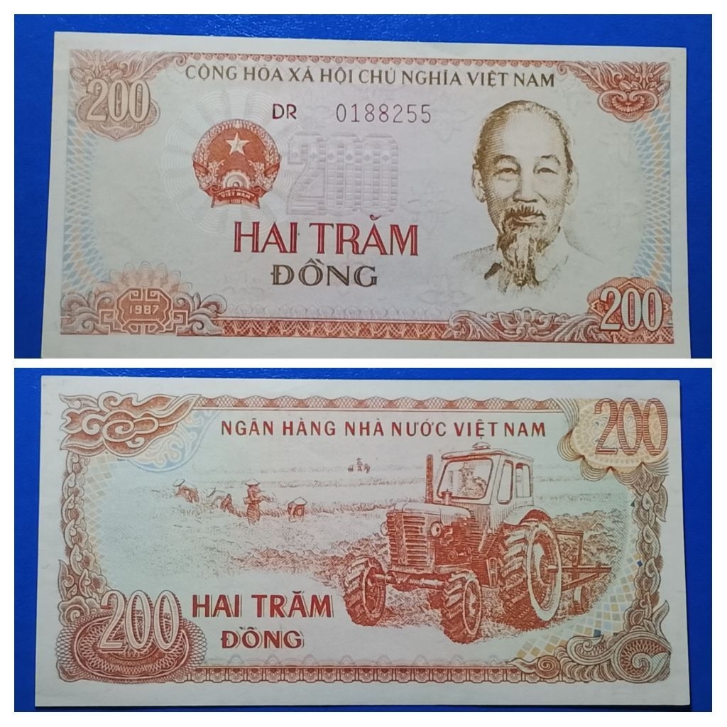 uang asing Vietnam 200 dong 1987 p3396