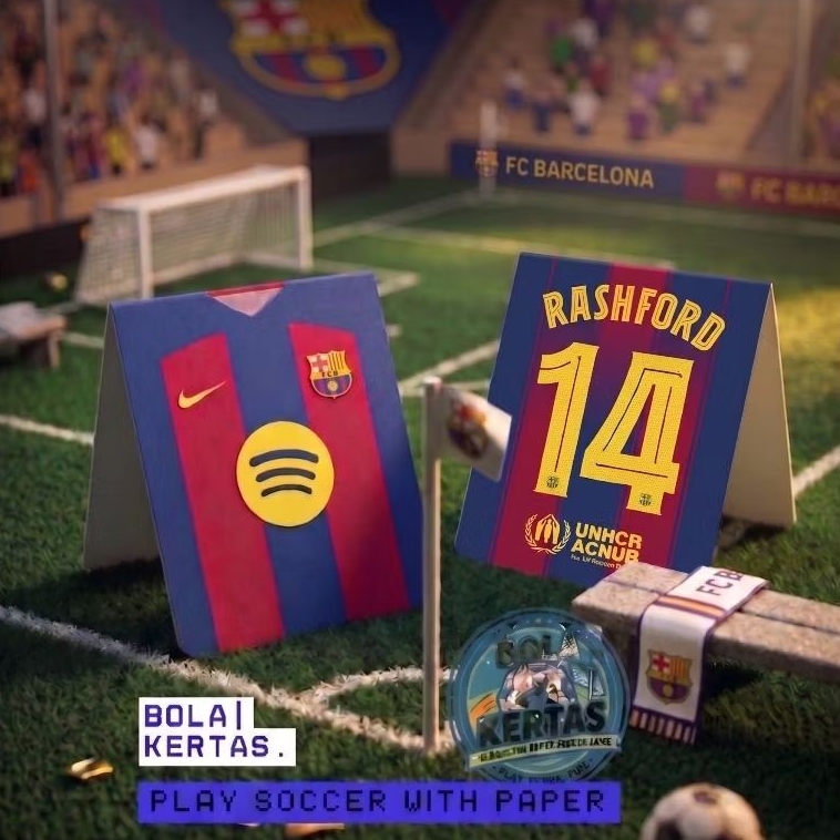 Bola Kertas | Starter Kit Barcelona Home 2026 | Mainan Bola Kertas