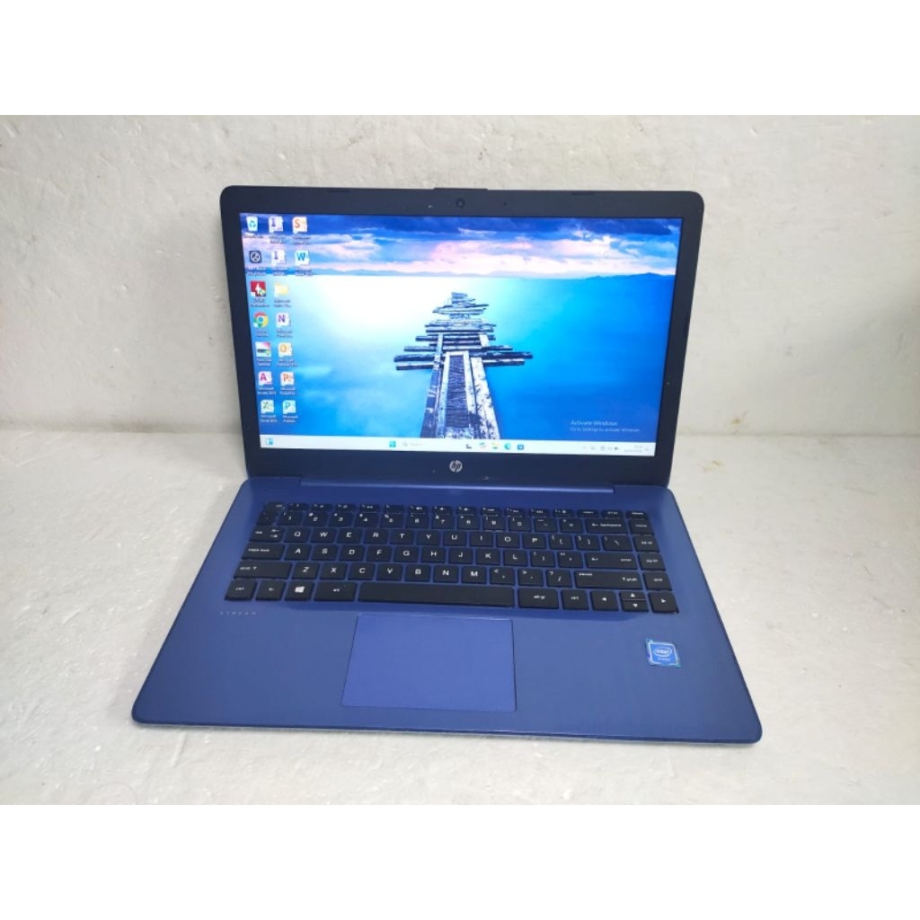 B604 Laptop HP stream 14-cb 116ds Ram 4gb emmc 64gb intel Celeron-n4020 murah meriah