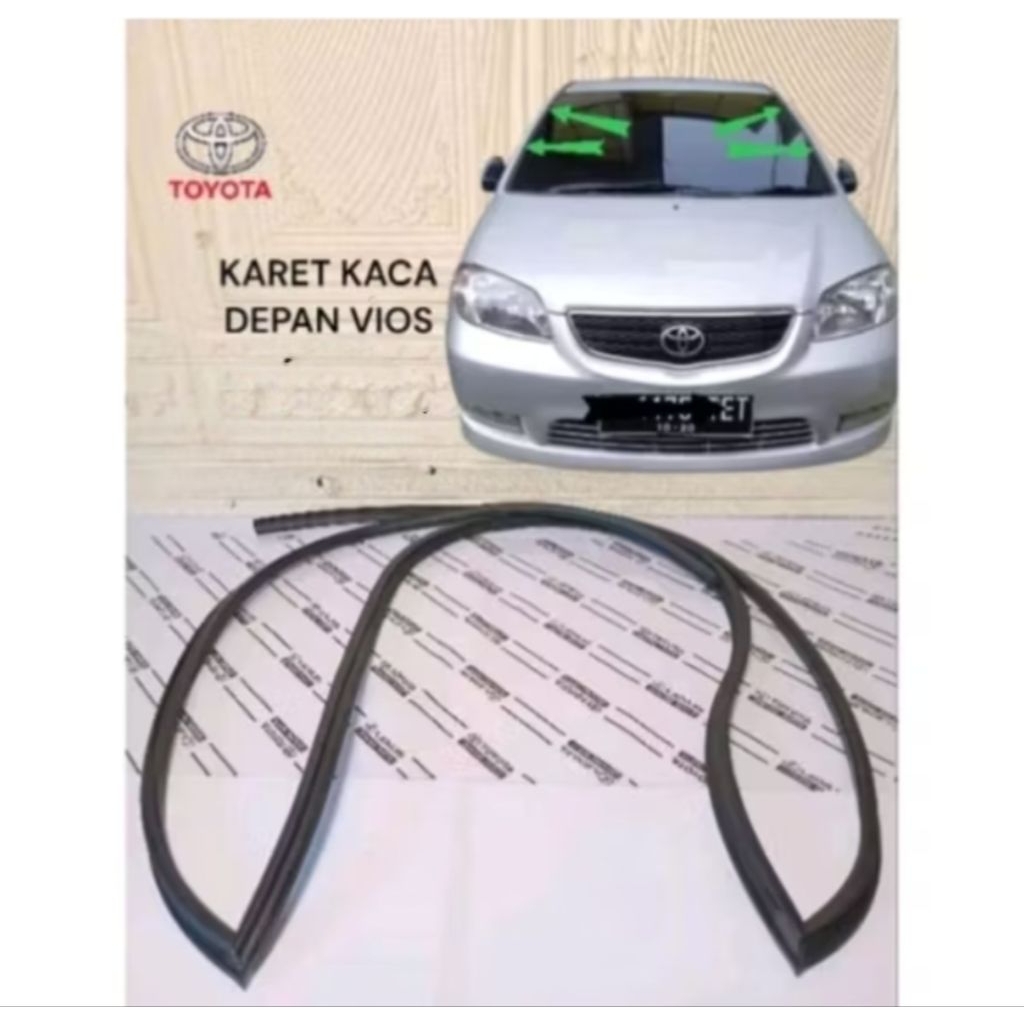 KARET KACA BESAR DEPAN TOYOTA VIOS GEN 1 GEN 2 GEN 3 ORIGINAL