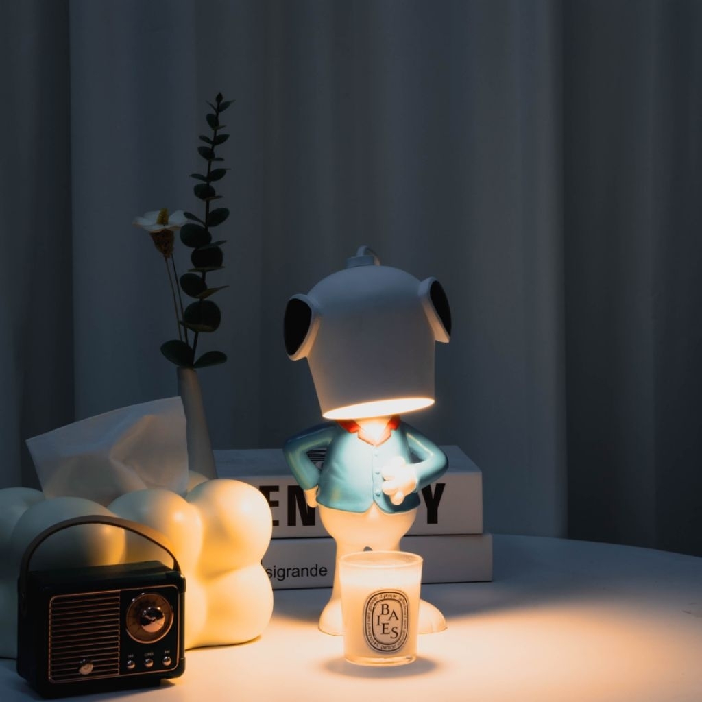 Lampu Leleh Lilin Aromaterapi Snoopy Candle Warmer Lamp Lampu Tidur Estetik