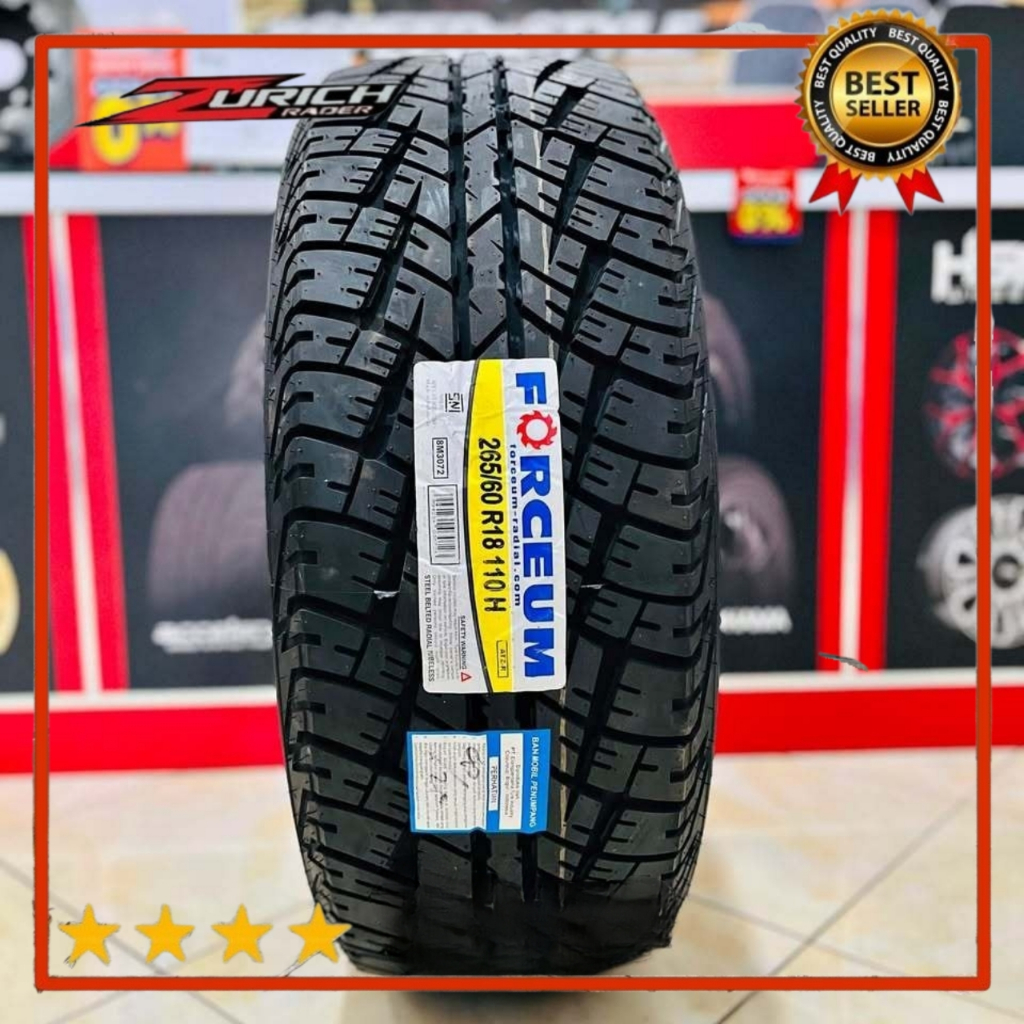 Ban Mobil 265 60 R18 Merek Forceum At/Z  Ukuran 265/60 R18 All Terrain