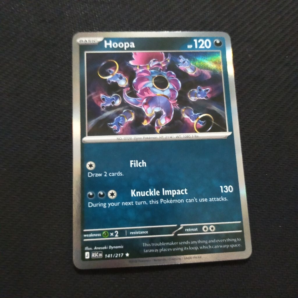 Kartu TCG Pokemon EN Original Hoopa Holo ASC 141/217