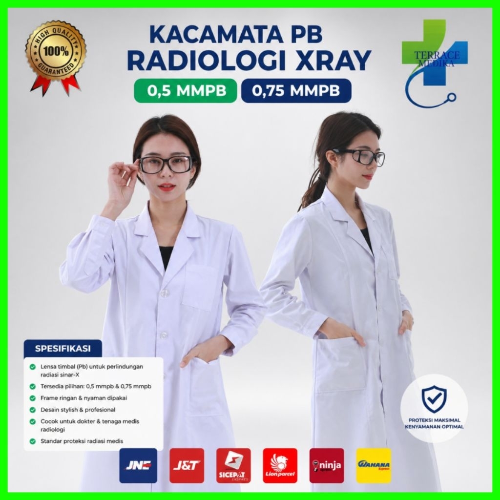Kacamata Pb Anti Radiasi Xray Kacamata Radiologi Ukuran 0,05 mmpb dan 0,75 mmpb Kacamata Untuk melin
