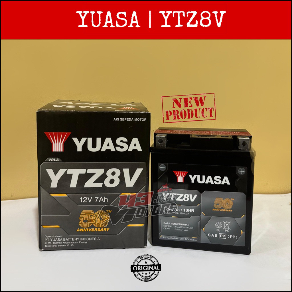 (READY STOK) YUASA AKI YTZ8V 12V 7.4Ah(20Hr) ORIGINAL 100% YUASA #YUASA #YTZ8V