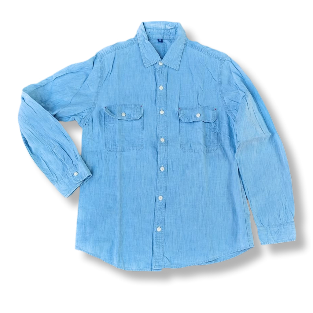 UNIQLO DOUBLE POCKET WORK LONG SHIRT | KEMEJA | MNZA 6