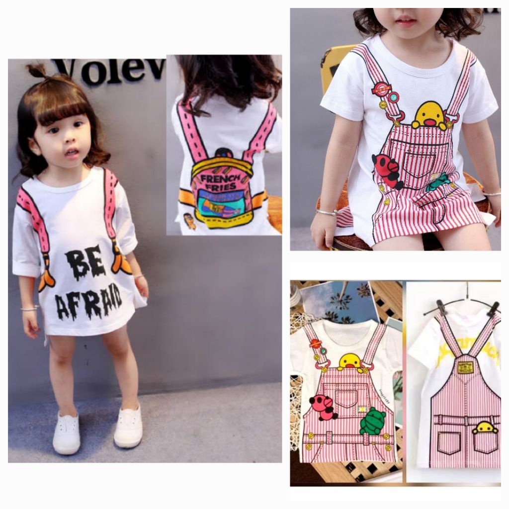 Atasan Baju Kaos Anak Perempuan Import super Premium oversize