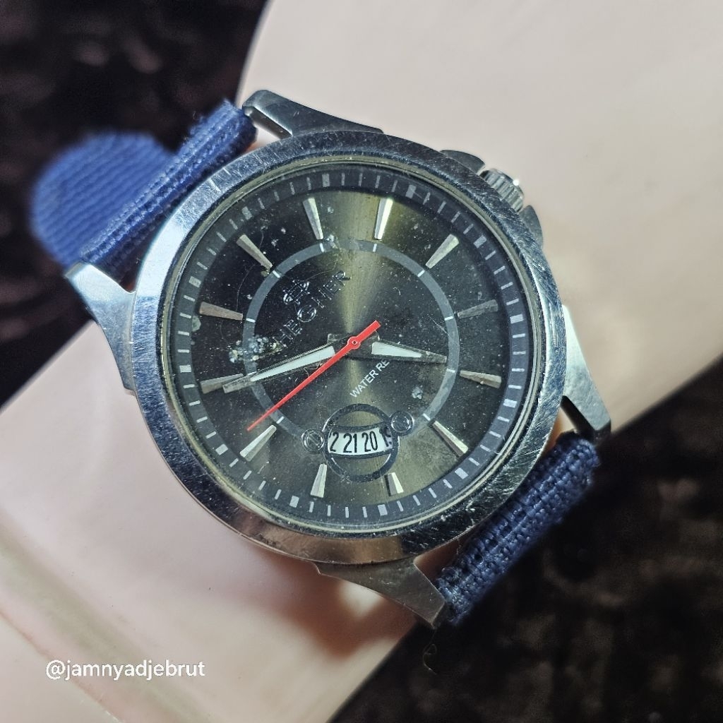 Jam Hegner 1103MB All Stainless Steel Silver Black Bekas