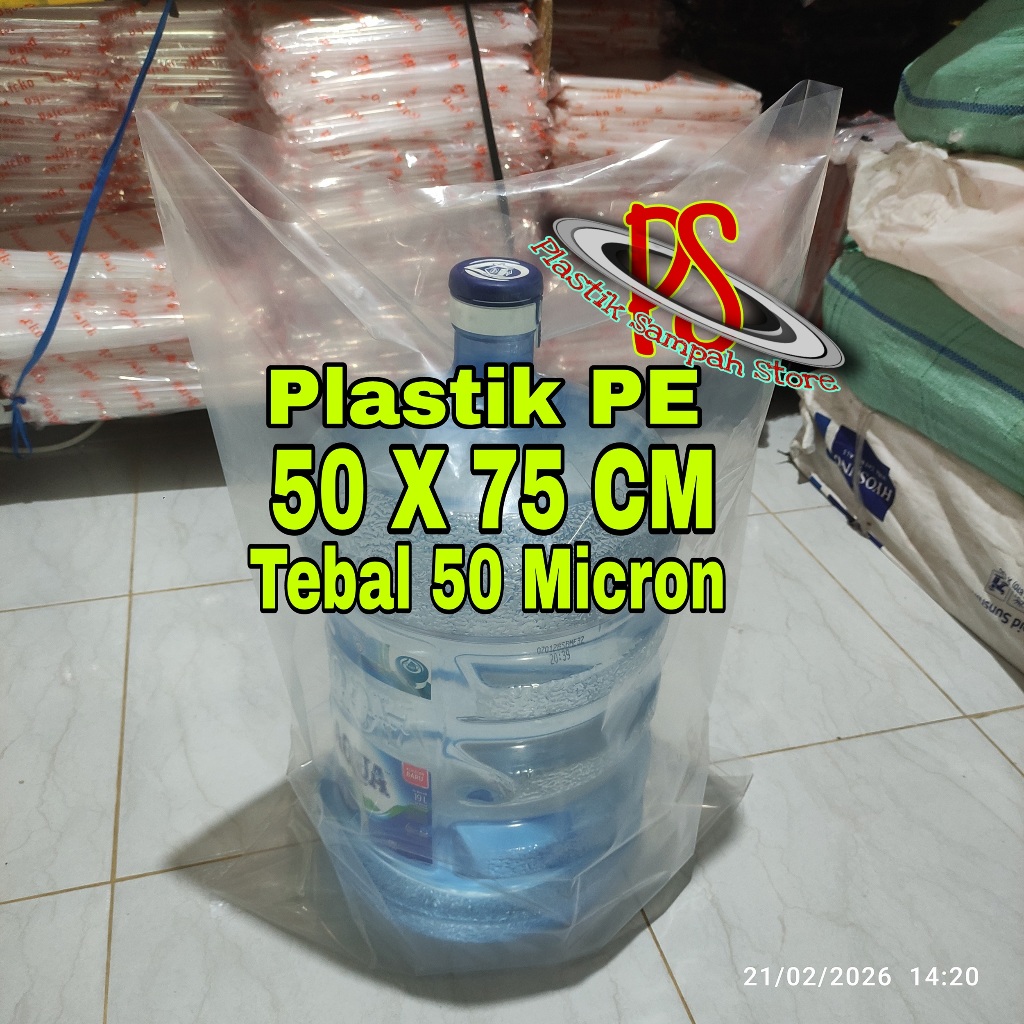 Kantong Plastik 50 x 75-50 Plastik PE 50 x 75 CMPlastik PE Bening Tebal , Plastik PE Bening 50 x 75 