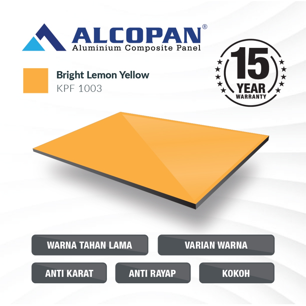 ACP Alcopan Series Doff 4mm PV Panel Dinding Anti Karat Tahan Cuaca  - Exterior dan Interior