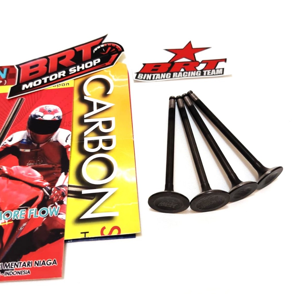 KLEP KARBON BRT BATANG 4,5MM 4,5 MM 19 20 22 24 Valve Klep Carbon IN EX Klep Racing SATRIA FU 150 SA